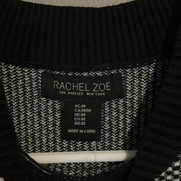 NWT Rachel Zoe Black and White Sweater Tank Top - Picture 4 of 6